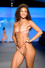 LOVE ME WILD - Front Twist Halter Top & Zig Zag Cut Out Moderate Bottom • Multicolor Runway