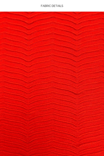 HOT TROPICS - V Splice Bralette & Seamless Full Tie Side Bottom • Lava Red