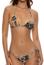 LULI GYPSY - Triangle Top & Wavy Ruched Back Tie Side Bottom • Multicolor