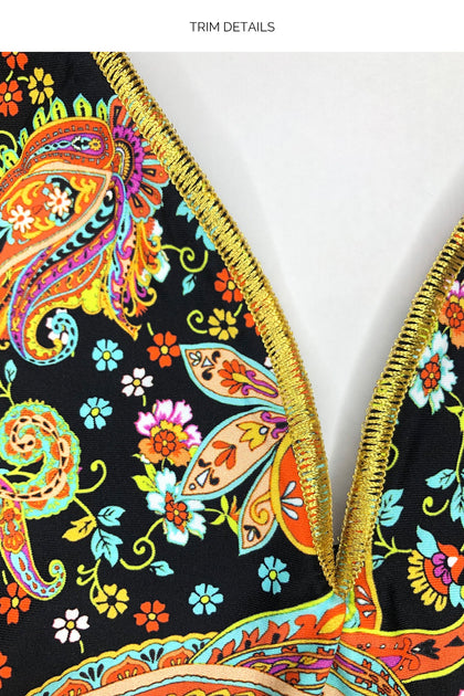 LULI GYPSY - Underwire Top & High Leg Brazilian Bottom • Multicolor