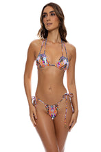 MARACUYA KISSES - Multiway Scrunched Cup Bandeau & Seamless String Brazilian Tie Side Bottom • Multicolor