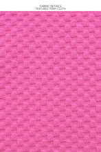 BEACH FUZZ - Deep V Polo Crop Top & Side Slit Skirt • Bubble Gum