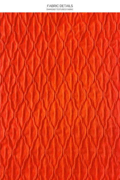 DIAMOND GIRL - Triangle Halter Top & Seamless Full Ruched Back Bottom • Haute Red