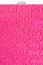 DIAMOND GIRL - Adjustable Drawstring Bandeau & High Leg Brazilian Bottom • Shocking Pink