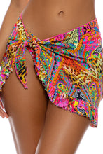 SHORE THING - Wide Strap Balconette Top & Ruffle Sarong Mini Skirt • Multicolor