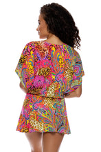 SHORE THING - Playera V Neck Ruffle Dress • Multicolor