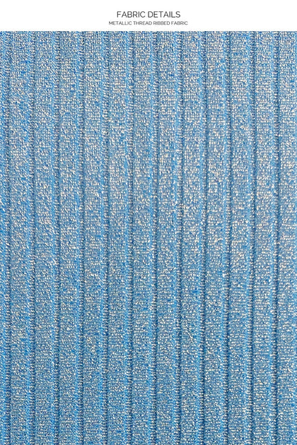 STARLIGHT - Triangle Halter Top & Seamless Full Ruched Back Bottom • Powder Blue