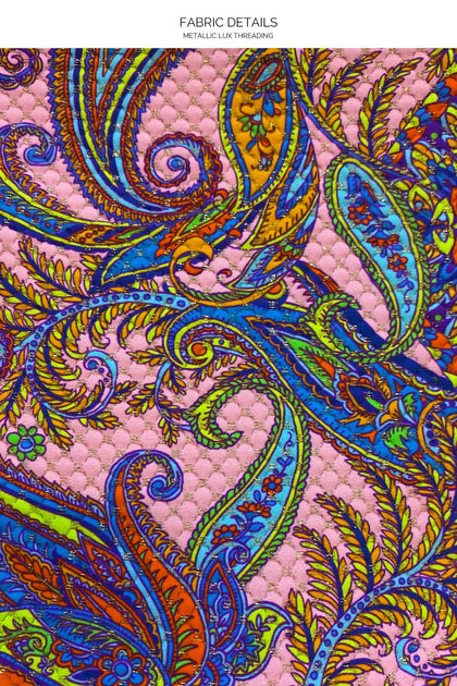 PINKIN' ABOUT YOU - Gold V Ring Bandeau Top & High Leg Brazilian Bottom • Multicolor