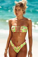 TI AMO - Ruffle Trim Bandeau Top & Ruffle Trim Reversible Banded High Leg Wavy Back Bottom • Radiant Yellow Campaign