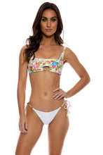 IL MARE - Mini Ring Bandeau Top & Seamless Reversible Full Tie Side Bottom • White