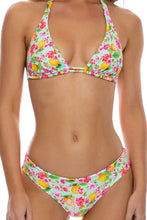 LIMONCELLO - Triangle Halter Top & Seamless Full Ruched Back Bottom • Multicolor