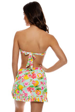 LIMONCELLO - Bow Bandeau Top & Ruffle Sarong Mini Skirt • Multicolor