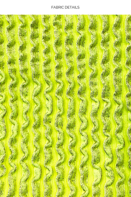 BELLA - Seamless Triangle Top & High Leg Brazilian Bottom • Shiny Neon Yellow Campaign