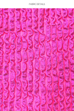BELLA - Underwire Top & High Leg Brazilian Bottom • Metallic Hot Pink
