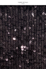 CHASING STARS - Sequins Balconette Top & Sequins Multi Strap Brazilian Bottom • Black Runway