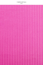 LULI ADORE - Wavy Luxe Stitch Free Form Bandeau Top & Wavy Luxe Stitch High Leg Brazilian Bottom • Pink