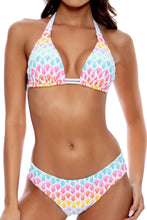 LULI POP - Triangle Halter Top & Seamless Full Ruched Back Bottom • Multicolor