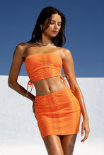 OLAS - Drawstring Tube Top & Mini Skirt • Orange