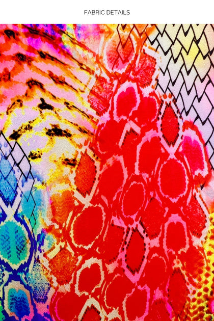 DANCING QUEEN - Seamless Triangle Top & Ruffle Sarong Mini Skirt • Multicolor