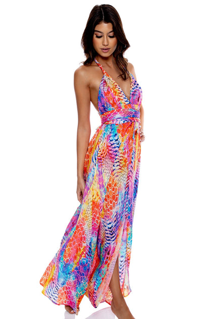 DANCING QUEEN - Convertible Maxi Dress • Multicolor
