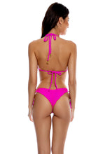 AMAZONIA - Seamless Triangle Top & Seamless Ruched Back Brazilian Tie Side Bottom • Pink Orchid