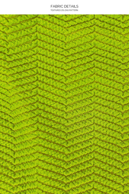 AMAZONIA - Triangle Halter Top & Seamless Full Ruched Back Bottom • Wild Lime