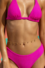 AMAZONIA - Triangle Halter Top & Seamless Full Ruched Back Bottom • Pink Orchid
