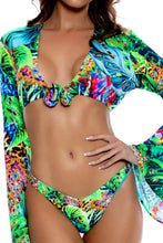 LULI'S SELVA - Bell Sleeve Crop Top & High Leg Brazilian Bottom • Multicolor