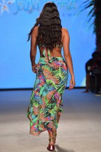 LULI'S SELVA - Braided Bandeau Top & Ruffled High-lo Slit Skirt • Multicolor Runway