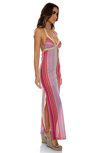 READY TO WEAR - Maxi Dress • Multi Pink