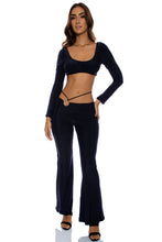 READY TO WEAR - Crop Top & Flare Pant • Black