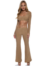 READY TO WEAR - Crop Top & Flare Pant • Brown Campaign