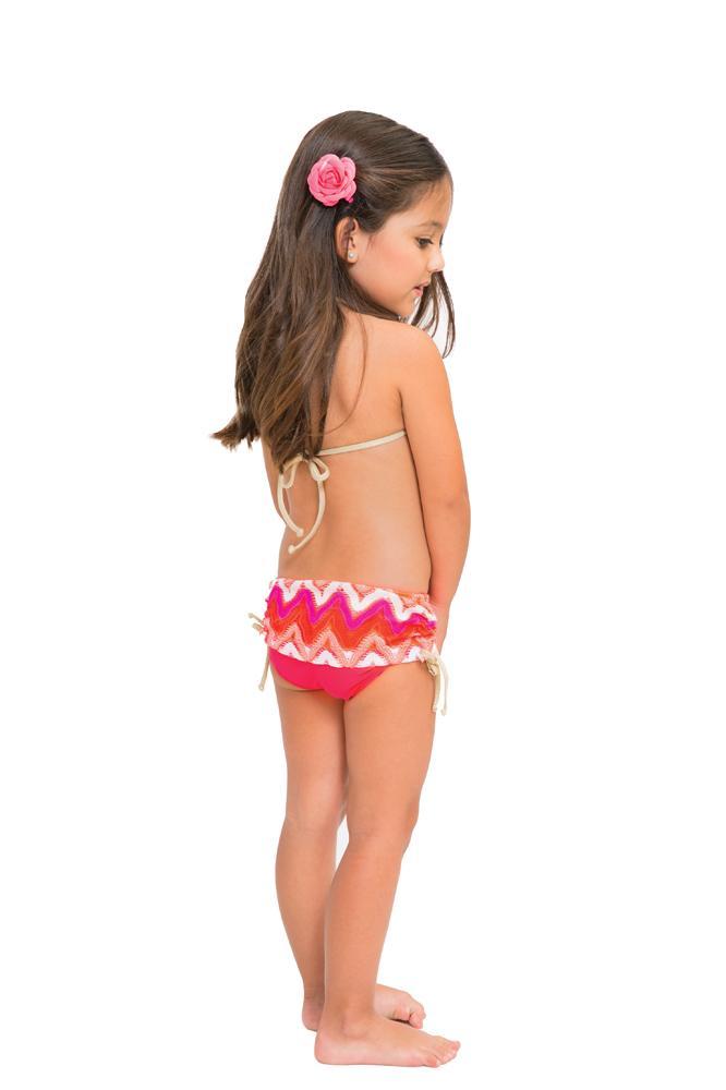 FLAMINGO BEACH - Triangle Top Skirt Bottom Bikini • Multicolor