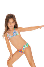 SIREN DANCE - Wavey Triangle Tops Ruched Back Bikini • Multicolor
