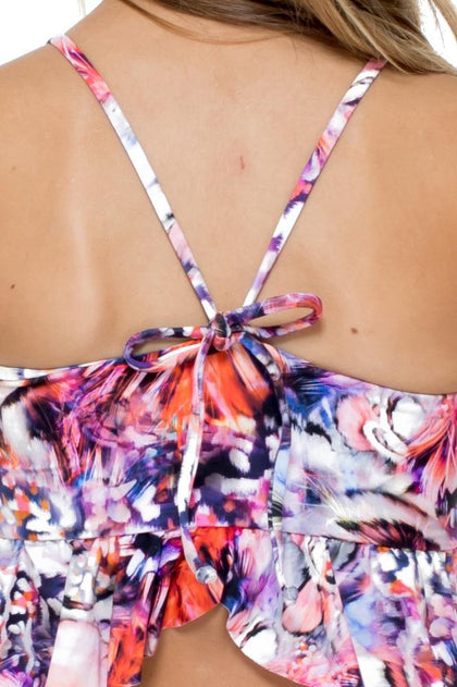 CIENFUEGOS - Ruffle Tankini Bikini • Multicolor